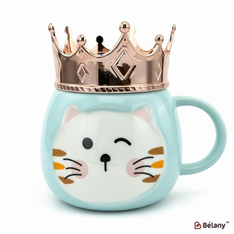 Cana Din Ceramica "kitty King" Acvamarin