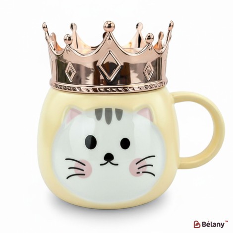 Cana Din Ceramica "kitty King" Piersic