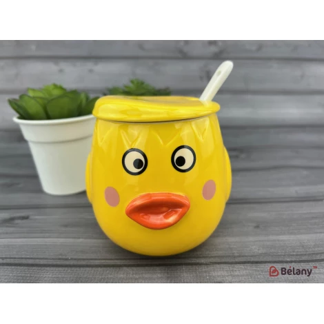 Cana Din Ceramica "ducky Face" Galbena