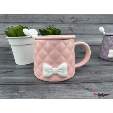 Cana Din Ceramica "softy Bow" Roz