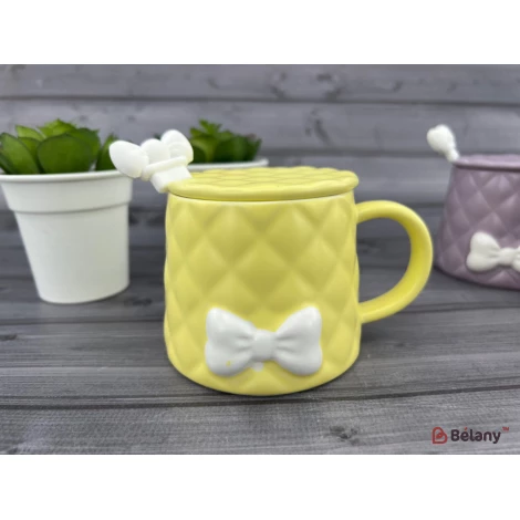 Cana Din Ceramica "softy Bow" Galbena