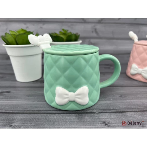 Cana Din Ceramica "softy Bow" Menta