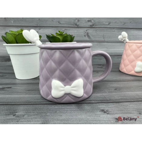 Cana Din Ceramica "softy Bow" Liliac