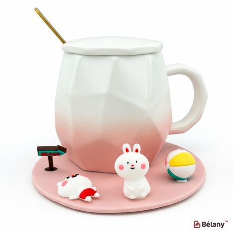 Cana Din Ceramica "summer Time" Roz