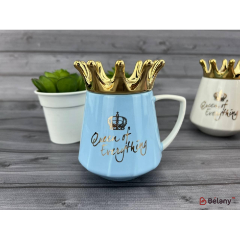 Cana Din Ceramica "regina Tuturor" Albastra