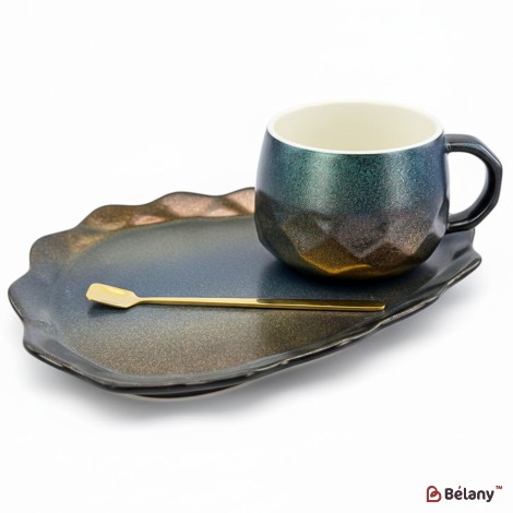 Pahar Si Farfurie Din Ceramica "galaxy" Claudius