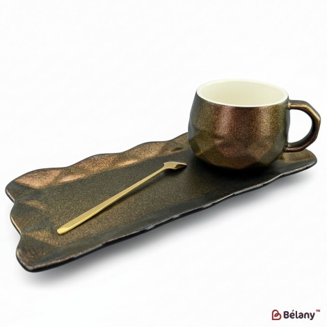 Cana Si Farfurie Din Ceramica "galaxy" Draco