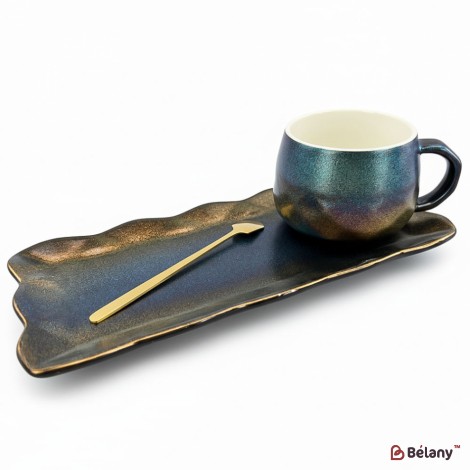 Pahar Si Farfurie Din Ceramica "galaxy" Cetus