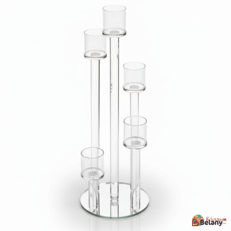 Sfeșnic Din Sticlă „Univers” Pentru 5 Lumânări