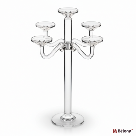 Suport De Lumanare Din Sticla "caratita" Pentru 5 Lumanari