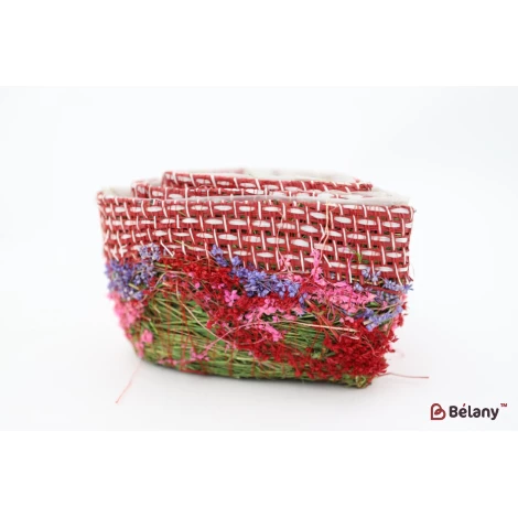 Set Ghivece Cu Flori Uscate In Forma De Inima, Roz-Rosu - Фото