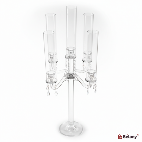 Suport De Lumanare Din Sticla "antique" Pentru 5 Lumanari