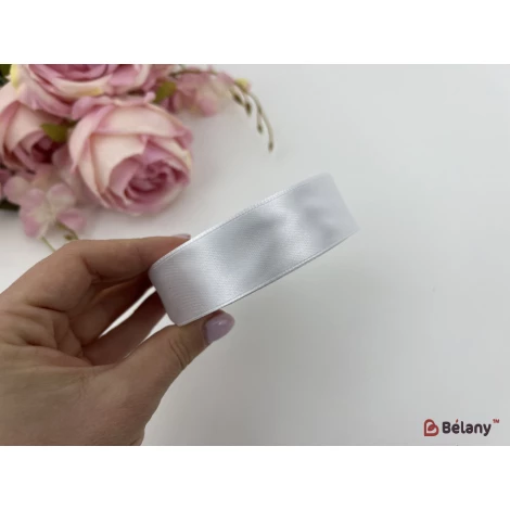 Panglică Din Satin „Obișnuit” Albă - Фото