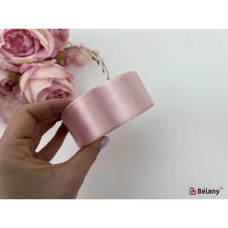 Panglică Din Satin „Broad” Baby Roz - Фото