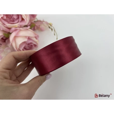Panglică Din Satin „Broad” Burgundy - Фото