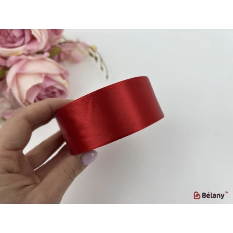Panglică Din Satin „Broad” Roșie - Фото