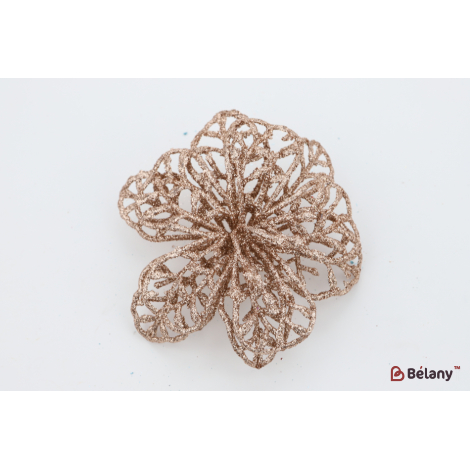 Decor „Floarea 3” Cu Sclipici Bronz