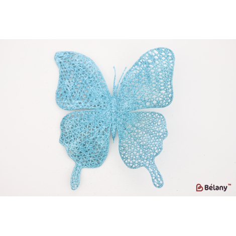 Decor "butterfly" Single Cu Sclipici Albastre