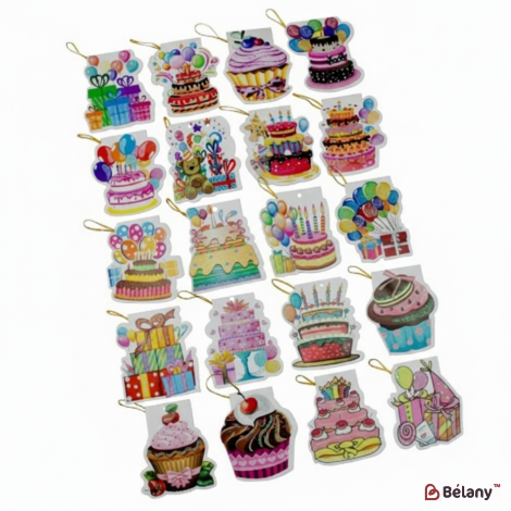 Mini-Carduri „Prăjitură Și Baloane” (Mix De 140 De Bucăți)