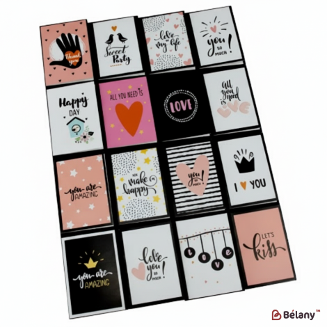 Mini-Carduri „Iloveyou” (Mix De 128 De Bucăți)