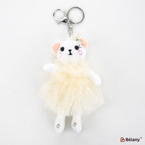 Breloc "sweet Kitty" Alb