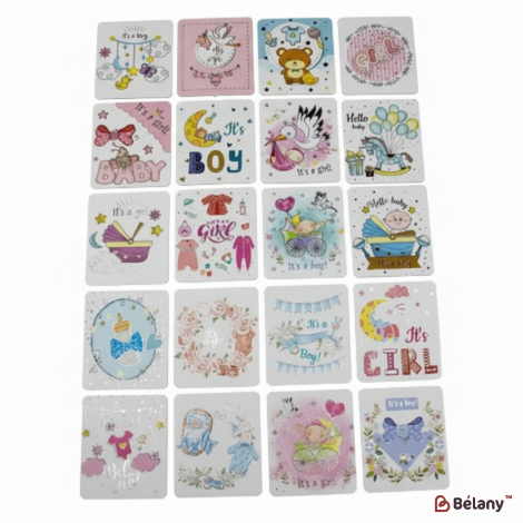 Mini Carduri „Baby” (Mix De 120 De Bucăți)