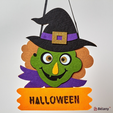 Pandantiv Din Fetru „Vrăjitoare De Halloween”