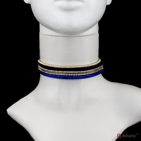 Choker "albastru Și Auriu"