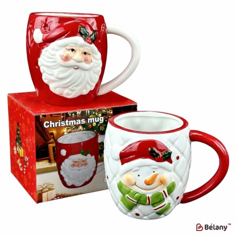 Керамическая чашка "Santa white" #1