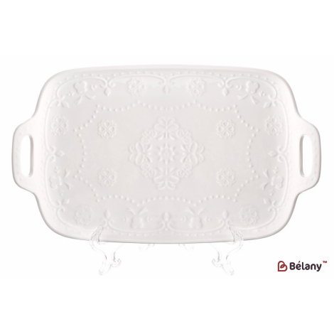 Фарфоровое блюдо 25 см "Vintage 2.0" белое