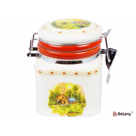 Банка керамическая на металлической затяжке "Rustic land" 600 мл