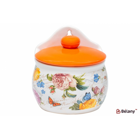 Банка керамическая подвесная  "Orange flower" 400 мл