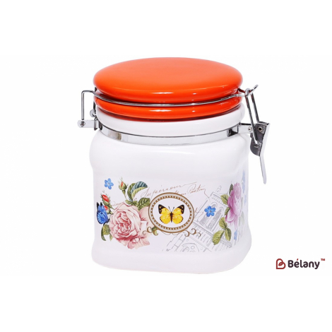 Банка керамическая на металлической затяжке "Summer style" 400 мл