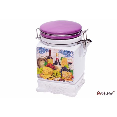 Банка керамическая на металлической затяжке "Summer style" 840 мл