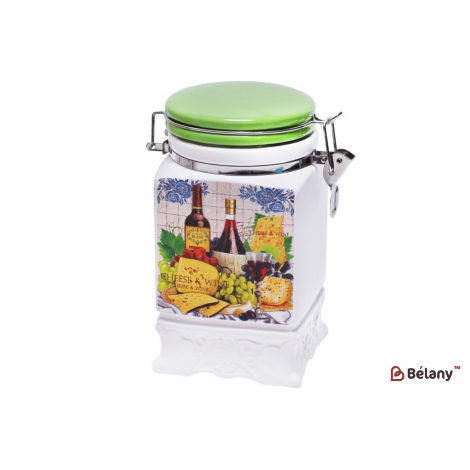 Банка керамическая на металлической затяжке "Summer style" 1040 мл