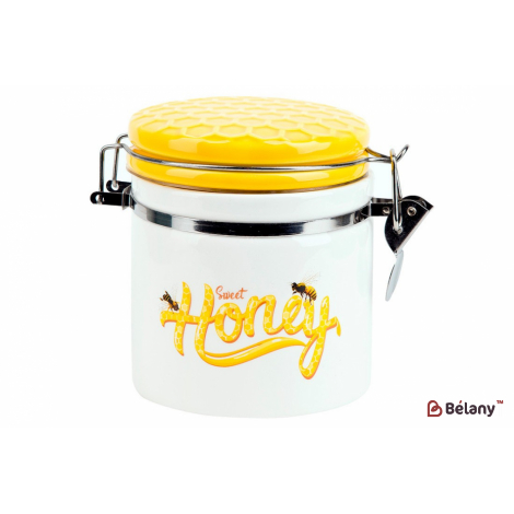 Банка керамическая на металлической затяжке "Honey collection" 480 мл