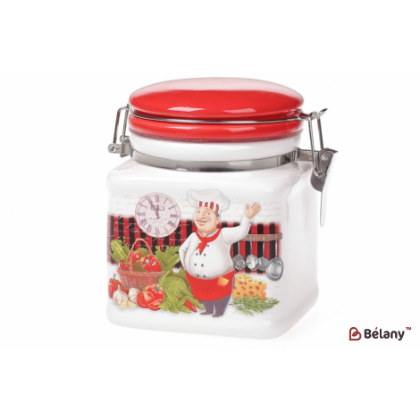 Банка керамическая на металлической затяжке "Summer style" 840 мл