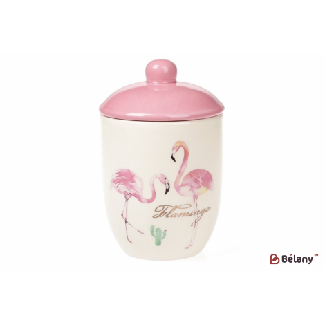 Банка керамическая  "Pink Flamingo" 500 мл