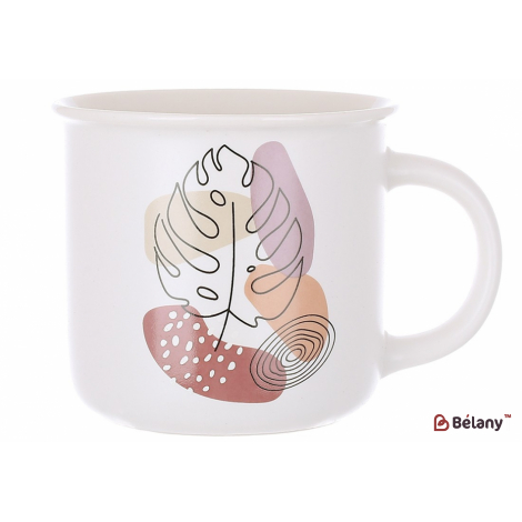 Фарфоровая кружка (белая)370 мл "Autumn"