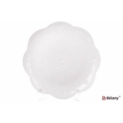 Фарфоровое блюдо 26.5 см "Lace" белый
