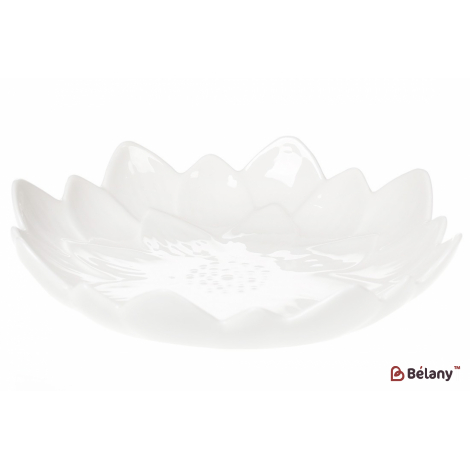 Сервировочное блюдо 20 см "Lotos" белый