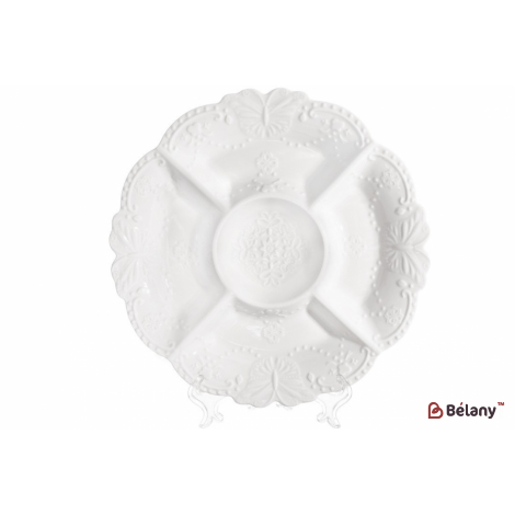 Менажница 27 см "Lace" белая