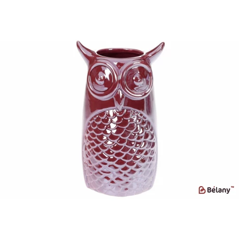 Керамическая ваза "Owl bordo"