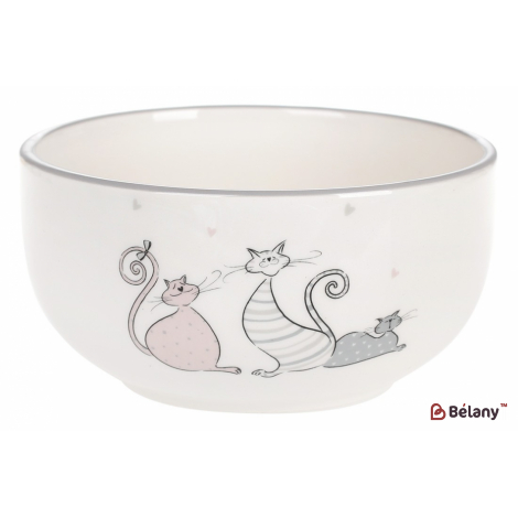 Керамическая пиала 14 см "Cat family"
