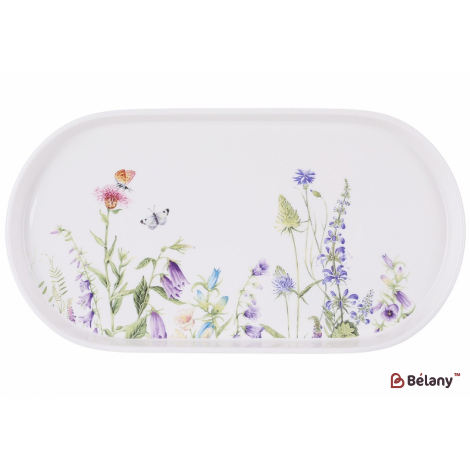Фарфоровое овальное блюдо 30,5 см "Bell Flower",белое