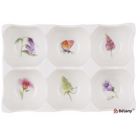 Фарфоровая подставка для яиц ( 6 шт), 15 см "Bell Flower",белое