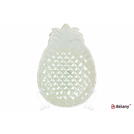 Керамическое блюдо, 21 см " Pineapple",мятный перламутр