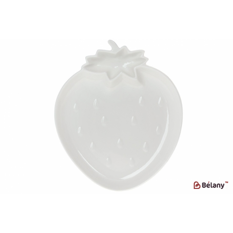Фарфоровое блюдо, 26 см "Strawberry" ,белое