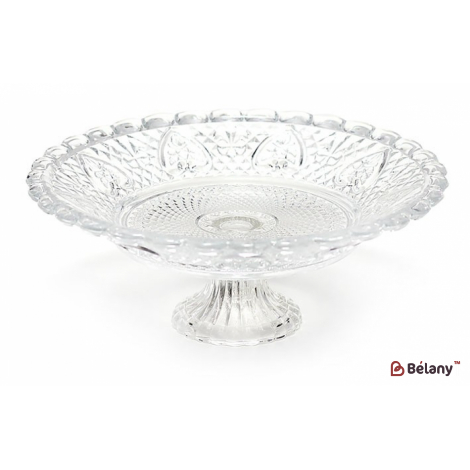 Стеклянная фруктовница 25 см "Crystal "