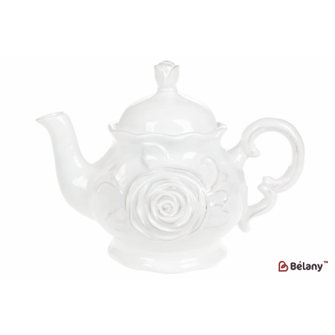 Керамический чайник 1000 мл "Aelita" белый перламутр